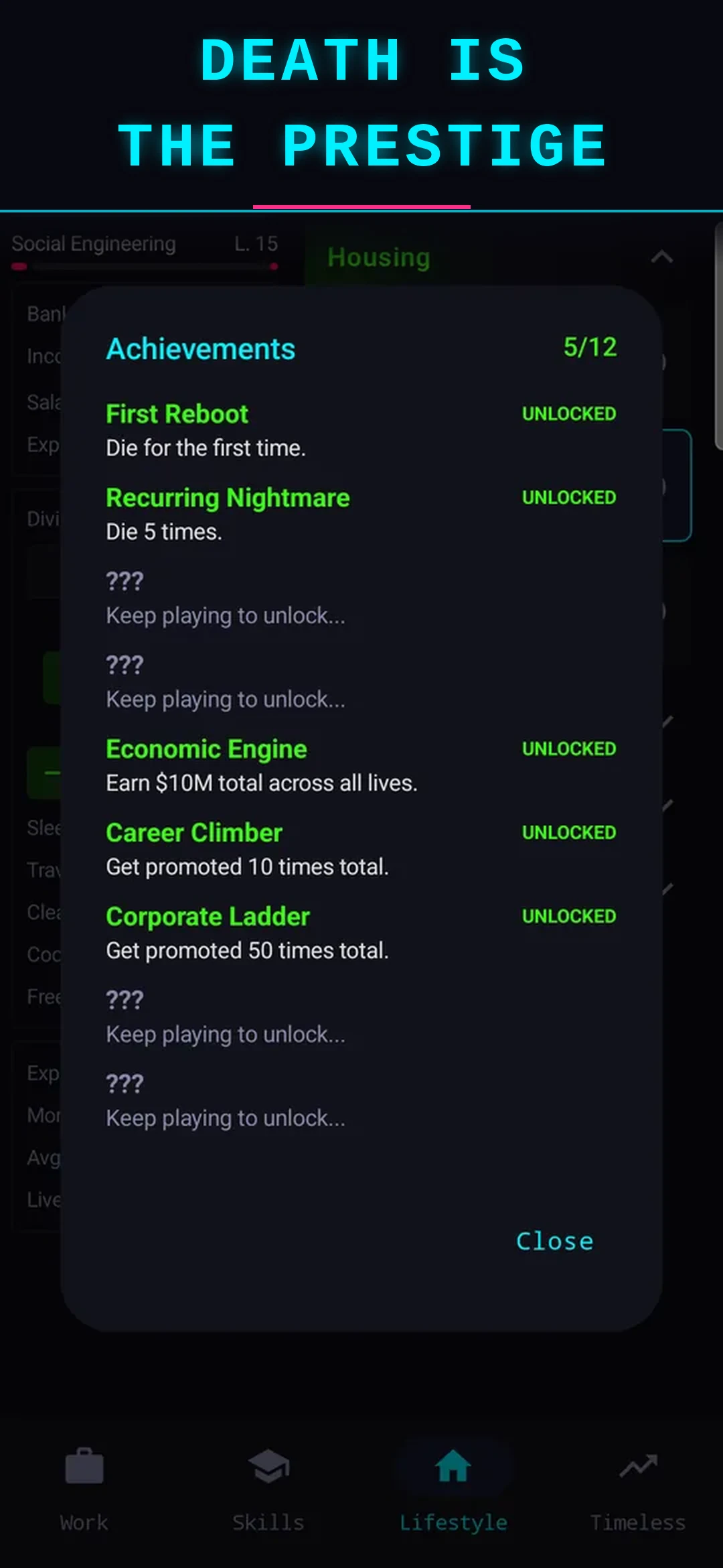 Neon Descent: Idle Cyberpunk screenshot