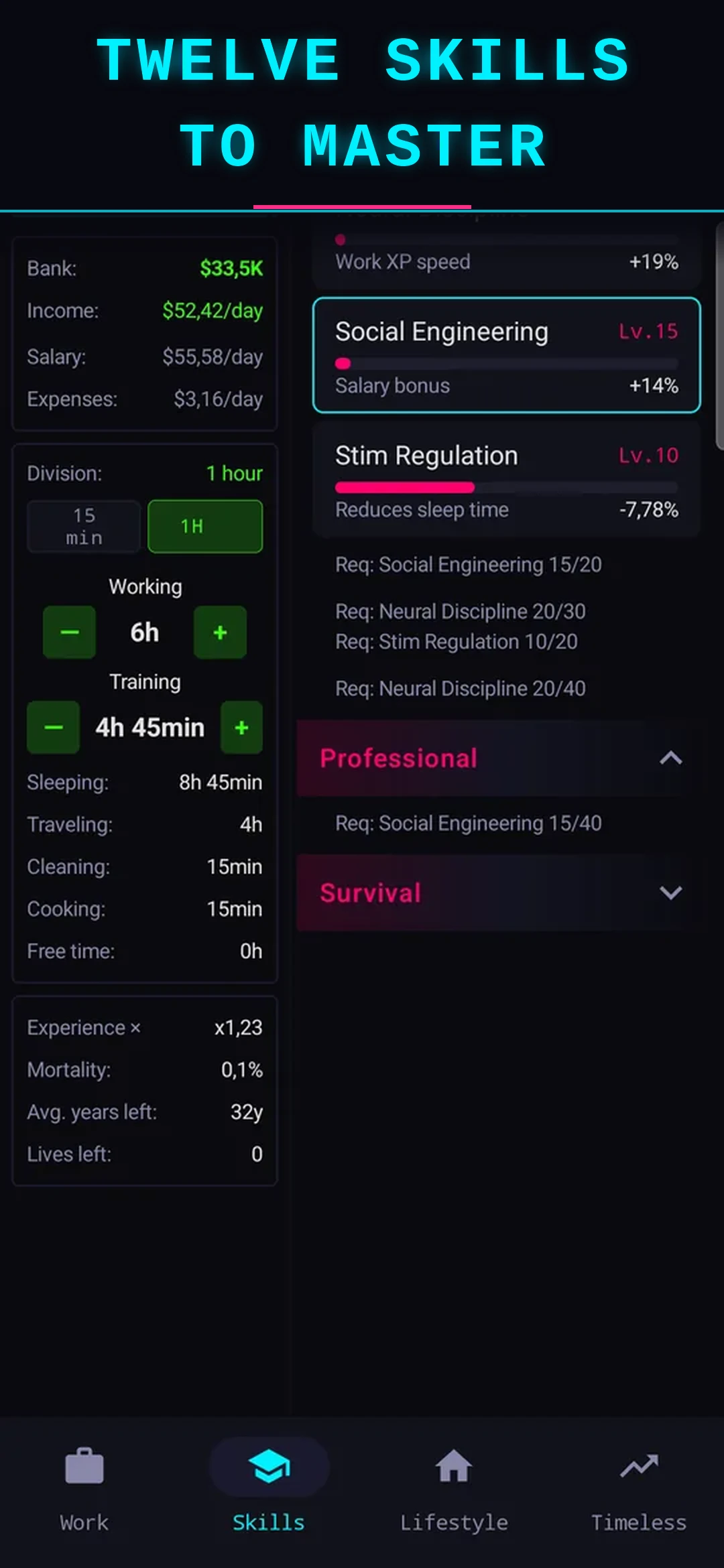 Neon Descent: Idle Cyberpunk screenshot